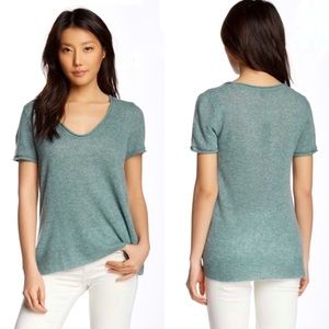 James Perse Cashemere Sweater, Mint Short Sleeve